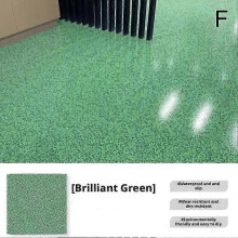 (Green) High-Gloss Marble Effect Epoxy Floor Coating Paint for Garage and Concrete Surfaces