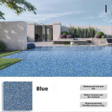 (Light blue) High-Gloss Marble Effect Epoxy Floor Coating Paint for Garage and Concrete Surfaces