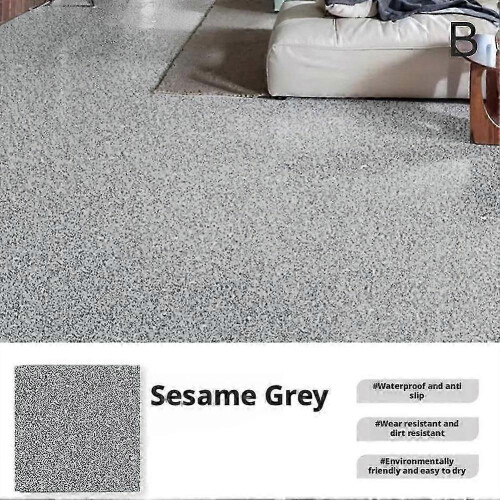 (Gray) High-Gloss Marble Effect Epoxy Floor Coating Paint for Garage and Concrete Surfaces