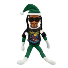 (G) Snoop On The Stoop Holiday Elf Snoop Dogg Xmas Decoration Includes Elf Toy/tshirt/sunglasses/gold Chain Present For Adult Kids_sys1