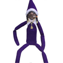(C) Snoop On The Stoop Holiday Elf Snoop Dogg Xmas Decoration Includes Elf Toy/tshirt/sunglasses/gold Chain Present For Adult Kids_sys1
