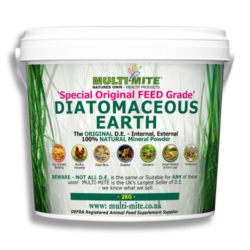 MULTI-MITE 2KG Bkt Feed Grade DE Diatomaceous Earth