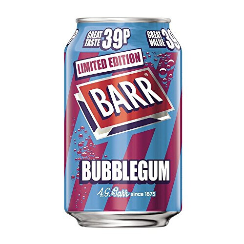 Barr Barrs Bubblegum Cans 39P - 330Ml - Pack of 24