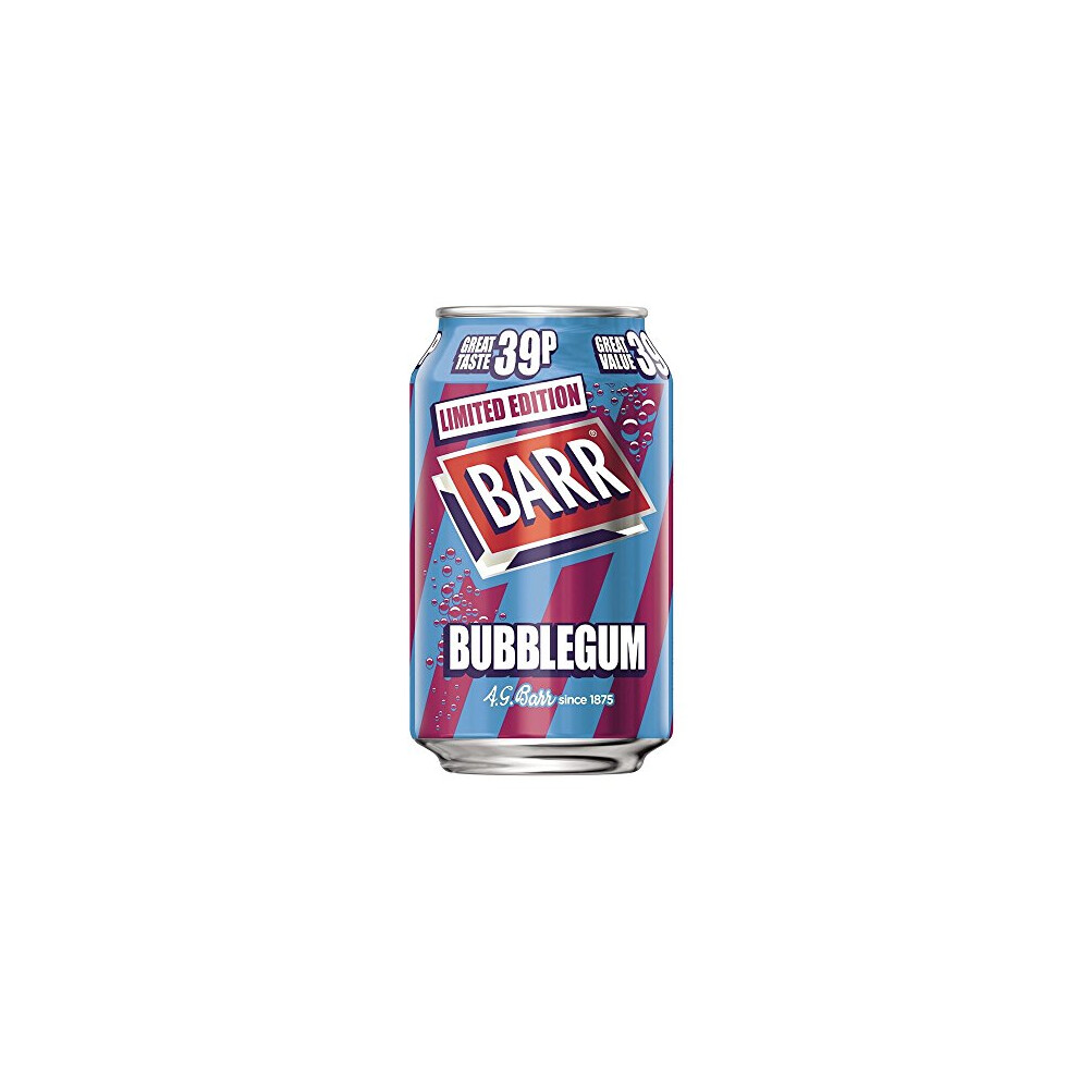 Barr Barrs Bubblegum Cans 39P - 330Ml - Pack Of 24