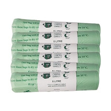 5 Litre x 312 BioBag Compostable Biodegradable Kitchen Food Waste Caddy Bin Liner Bags - Certified EN13432 (5L-300)