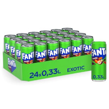 Fanta, Exotic Case of Orange, Passionfruit, Peach, 7920 millilitre, (Pack of 24)