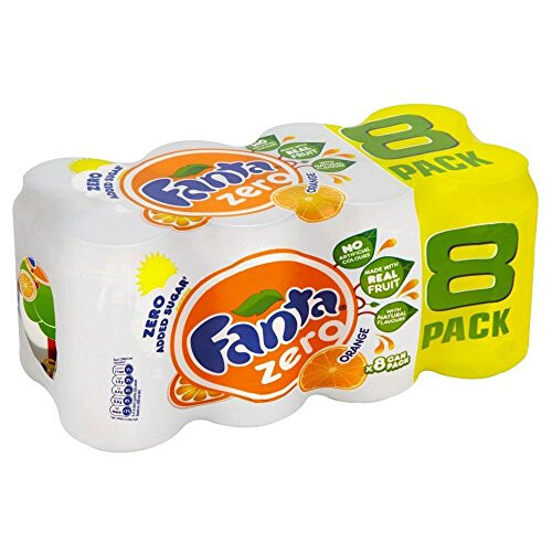 Fanta Fanta Orange Zero Added Sugar (8x330ml) - Pack of 2