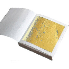 Edible 24k Gold Foil Leaf Sheets, 30 Sheets Real Gold Leaf Leafing Sheets Foil Paper for Cake Chocolates Decorating Bakery Pastry Cooking Beauty Routi