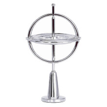(Silver) Metal Fingertip Precision Gyroscope Gyro Top Classic Toy Gift
