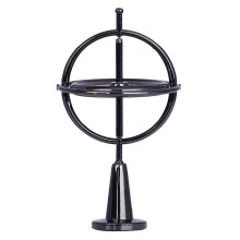 (Black) Metal Fingertip Precision Gyroscope Gyro Top Classic Toy Gift