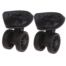 A89 GepäCkräDer Suitcase Double Row Wheels Hardware Repair Kit 360 Spinner Wheels Robust Wheel 1 Pair Black
