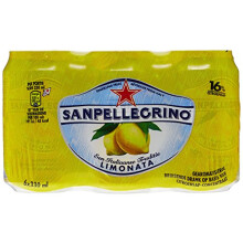 San Pellegrino sparkling water flavored with lemon juice pack of 6 x 33 cl boxes - set of 2