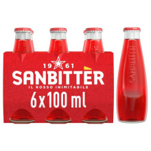 San Pellegrino Italian Sparkling Drinks San Bitter Aperitif Glass, 6 x 100ml