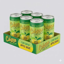 Calypso Sparkling Lemonade 330ml Cans – Zero Sugar, Refreshing Carbonated Lemon Drink, Light & Crisp Flavour (Pack of 6, Apple Oasis)