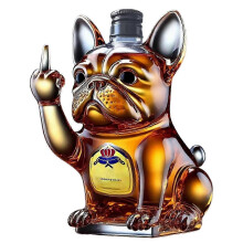 (B) Funny French Bulldog Whiskey Bottle, Barking Whiskey Bottle, Unique Decanter Gift For Men, Dad, Home Bar Lover Decoration