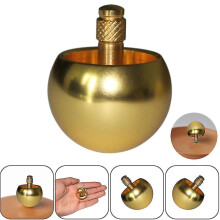 (Gold) Spinning Top 2pcs Handmade Spinning Top Toy Desktop Flat Peg-top Gyro Toy Children Kids Gift For Kids Children