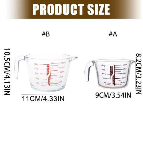 Glas-Messbecher mit klaren Messlinien, perfekt zum-1000 ml 2