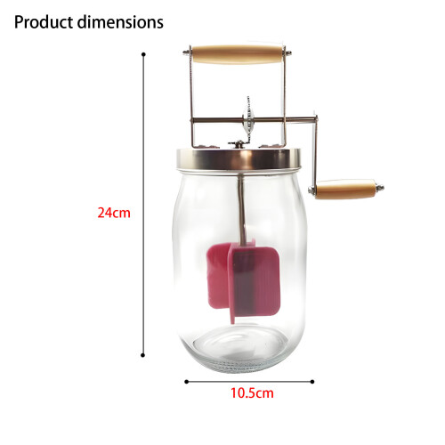 Glas-Buttermixer mit Filterabdeckung, ideal für die Herstellung 1