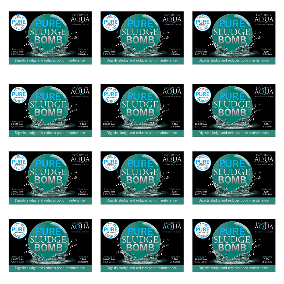 Evolution Aqua Pure Pond Sludge Bomb Beneficial Bacteria 12 Pack
