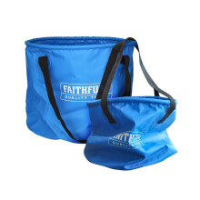 Faithfull Collapsible Bucket Twin Pack - 12L, 20L - Ideal for Plumbing