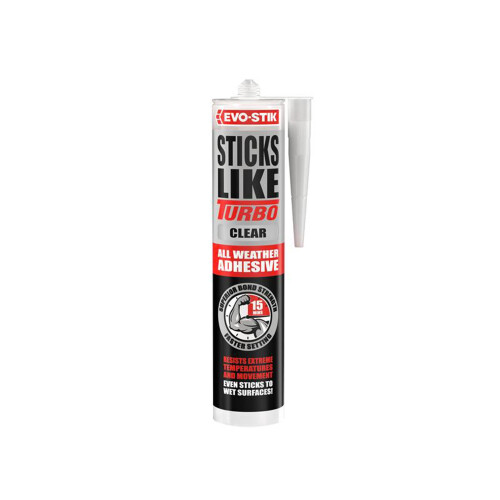 Evo-Stik Sticks Like Turbo Clear 290ml - Fast Setting Adhesive