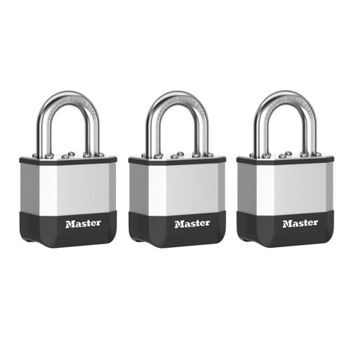 Master Lock Master Lock Elite Laminated Padlock 45mm - 25mm Shackle - Pack of 3