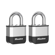 Master Lock Elite Laminated Padlock 52mm - 25mm Shackle - Pack of 2