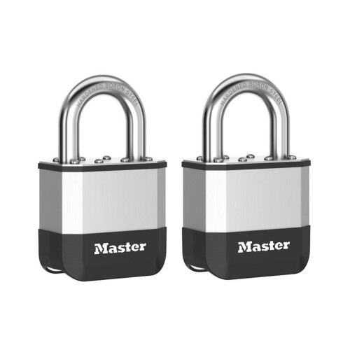 Master Lock Master Lock Elite Laminated Padlock 52mm - 25mm Shackle - Pack of 2