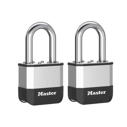 Master Lock Master Lock Elite Laminated Padlock 52mm - 38mm Shackle - Pack of 2