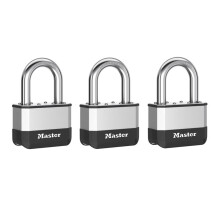Master Lock Elite Laminated Padlock 45mm - 38mm Shackle - Pack of 3
