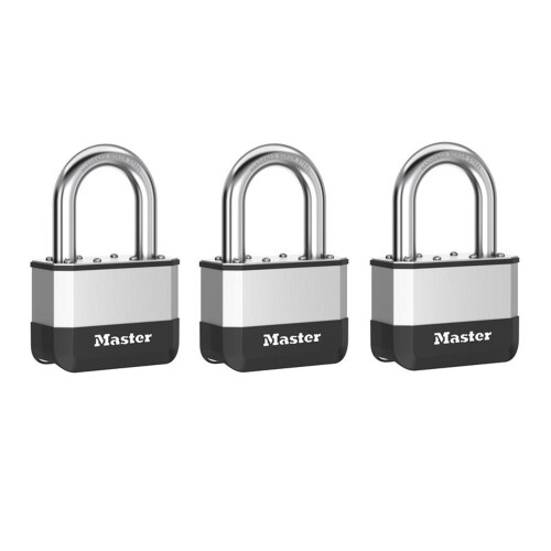 Master Lock Master Lock Elite Laminated Padlock 45mm - 38mm Shackle - Pack of 3
