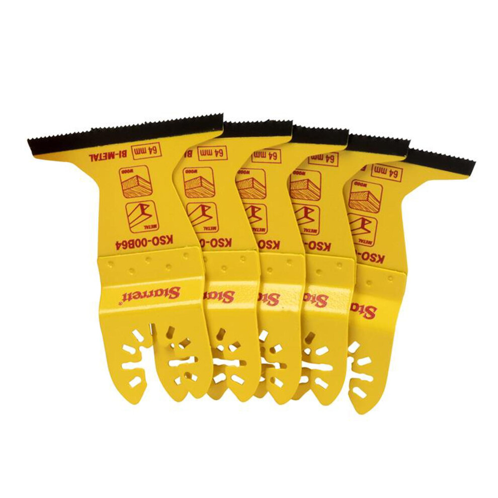 Starrett Kso-00B64-5 Kso-00B64-5 Flat-Sided Bi-Metal Oscillating Blade 40 X 64Mm X 18 Tpi Pack Of 5 - Image 4