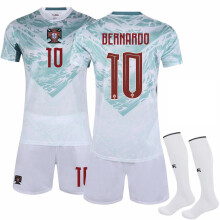 (Size 10 with socks, #24) (No. 10 BERNARDO) 2026/27 World Cup New Portugal Away Jersey (White)