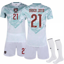 (Size 21 with socks, #22) (No. 21 Diogo Jota) New Portugal Away Jersey (White) – 2026/27 World Cup Edition