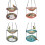 Beautiful Two Layer Hanging Bird Water Dish With smooth-Gray 2