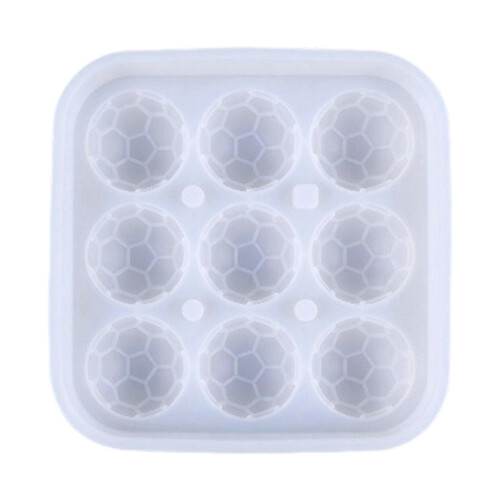 Multiple Cavity Silicone Ice Molds Soccer Ice Ball Maker-W 9