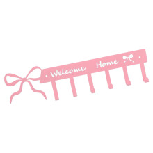 Pink Butterfly Wall Mounted Hanger For Towels Coat Keys Bags And