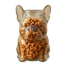 Bulldog Snack Jar%2CCute Airtight Dog Snack Container for Cookies%2CCandy-Decor&