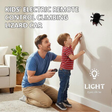 Remote Control Wall Climbing Spiders, Rechargeable Indoor Wall Toys with Glowing LED Eyes, Scary Climbing Toy for Gag Gifts, Toys for Boys & Girls Ag