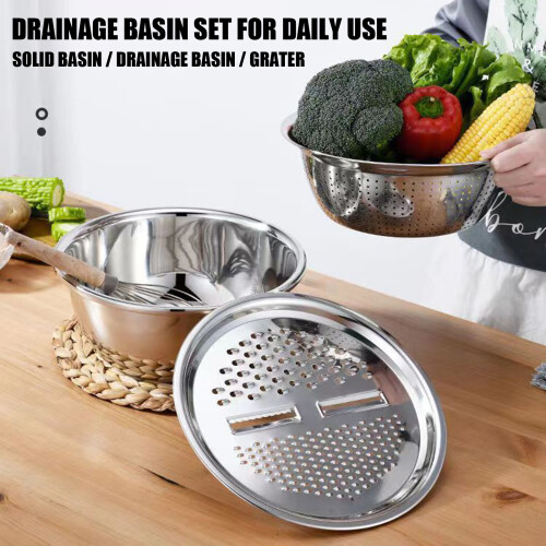 Space Saving Stainlessly Steel Vegetable Cutter Washer And-30cm 2