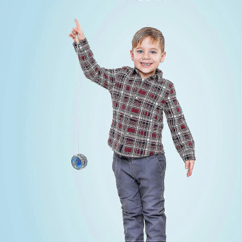 9pcs Plastic Responsive Yoyo with LED Lights for Children Play