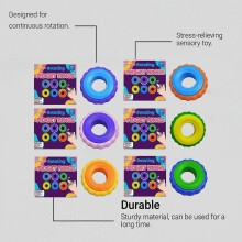 Fidget Toys Sensory Rings for Kids: 6 Pack Finger Spinner Rings - Texture Stress Toys for Kids Autism Calming - Fun Fidgets for Classroom Prize Stocki