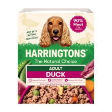 Harringtons Complete Wet Tray Grain Free Hypoallergenic Adult Dog Food Duck & Potato 8x400g - Made with All Natural Ingredients