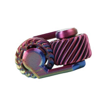 (honghuanglan) Finger Spinner Toy With Double Gear Mechanism Decompressing Rotating Spinner For Adult Student Focusing And Relaxation  lanyin
