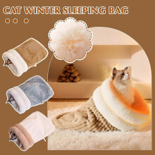 Qeortohers Winter Warm Sleeping Bag Soft Plush Bed Comfortable Pet Bed for S Kitten M3s0 Small Dogs Accessories Nest