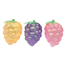 1/3/5Pcs Stress Relief Toy Soft Elastic TPR Material Decompression Toy Glitter Grape Shape Design Portable Small Size Squeeze Toy