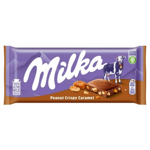 Milka Peanut Crispy Caramel 90g