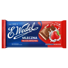 E. Wedel Jordbær Mælkechokolade 100 g