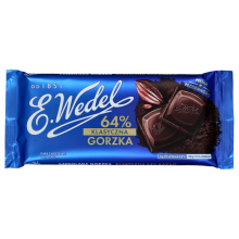 E. Wedel Klassisk Mørk Chokolade 64% 90 g