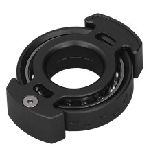 (Black) Fingertip Gyroscope Reduce Anxiety Free Rotating Metal Ring Decompression Toy with Wrench Screws